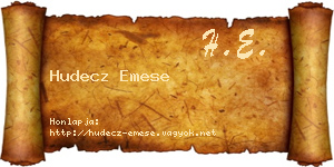 Hudecz Emese névjegykártya