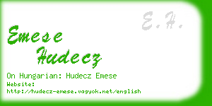 emese hudecz business card